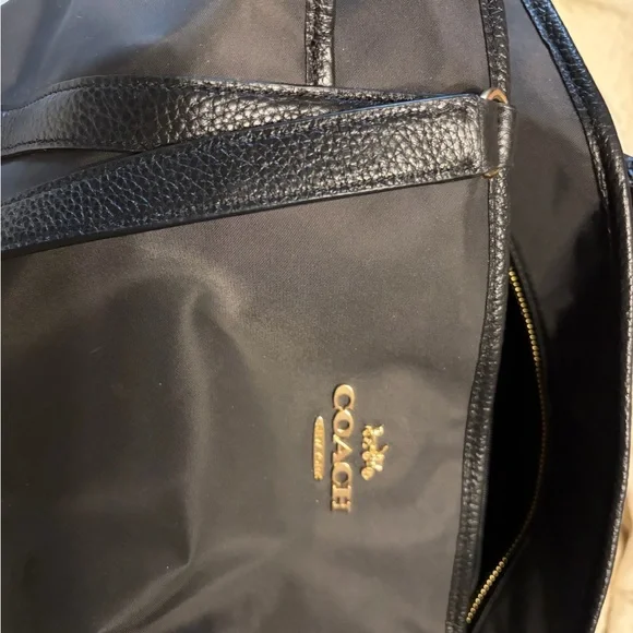 Coach Black Nylon Diaper Bag w/ Changing Pad | 14” Laptop Friendly | Like New - Picture 2 of 7